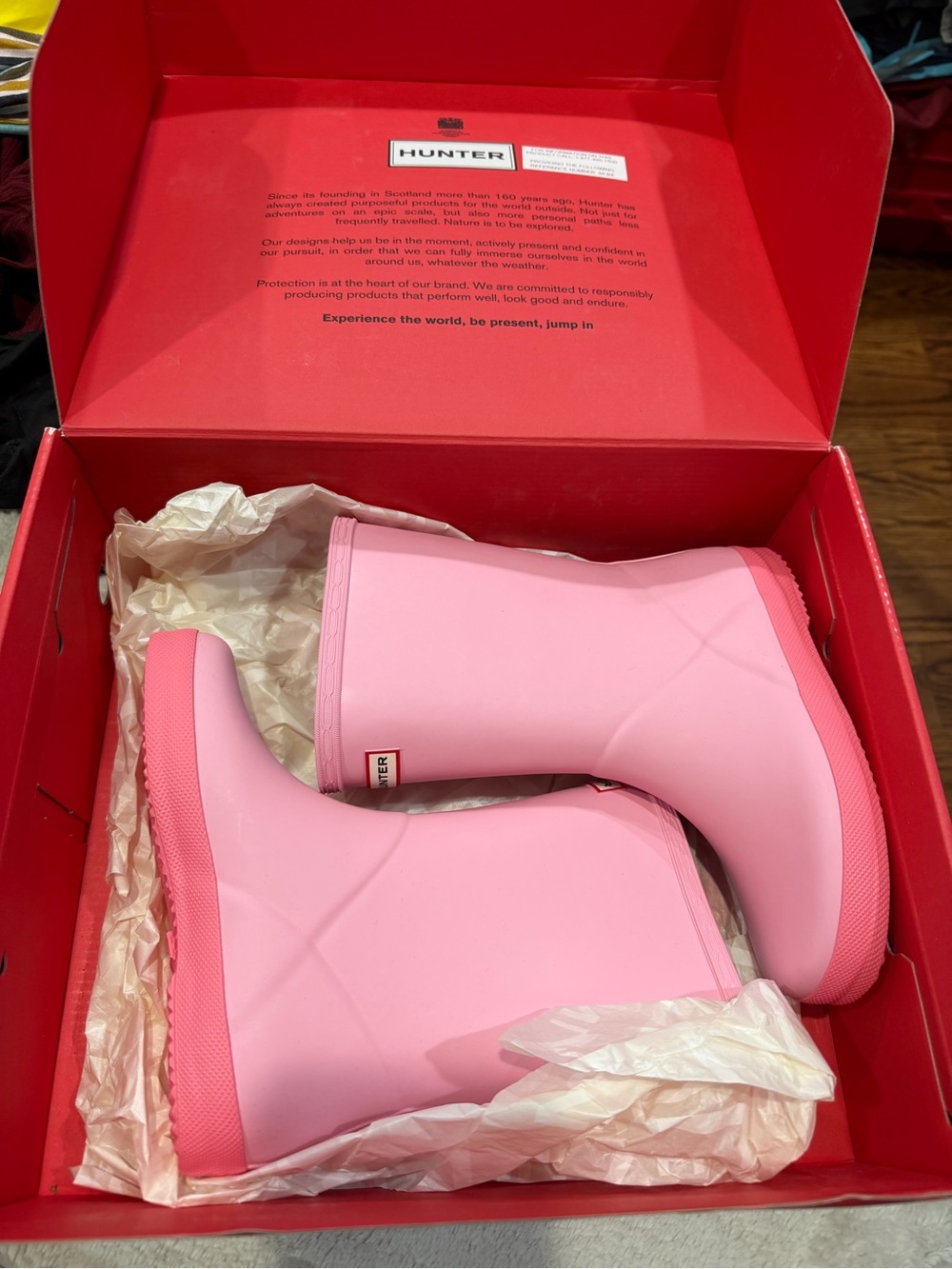 Hunter Pink Kids' Short Rain Boots